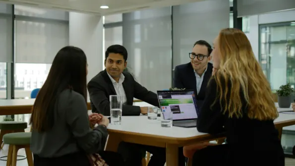 business analysts working in office